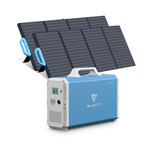 Load image into Gallery viewer, BLUETTI EB240 + 2*PV120/PV200 | 1000 Watt Generator
