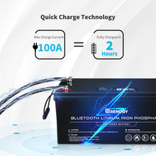 Load image into Gallery viewer, Renogy 12V 200Ah Lithium Iron Phosphate Battery w/ Bluetooth