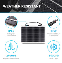 Load image into Gallery viewer, 50 Watt 12 Volt Flexible Monocrystalline Solar Panel