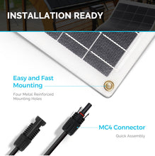 Load image into Gallery viewer, 50 Watt 12 Volt Flexible Monocrystalline Solar Panel