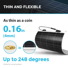 Load image into Gallery viewer, 50 Watt 12 Volt Flexible Monocrystalline Solar Panel